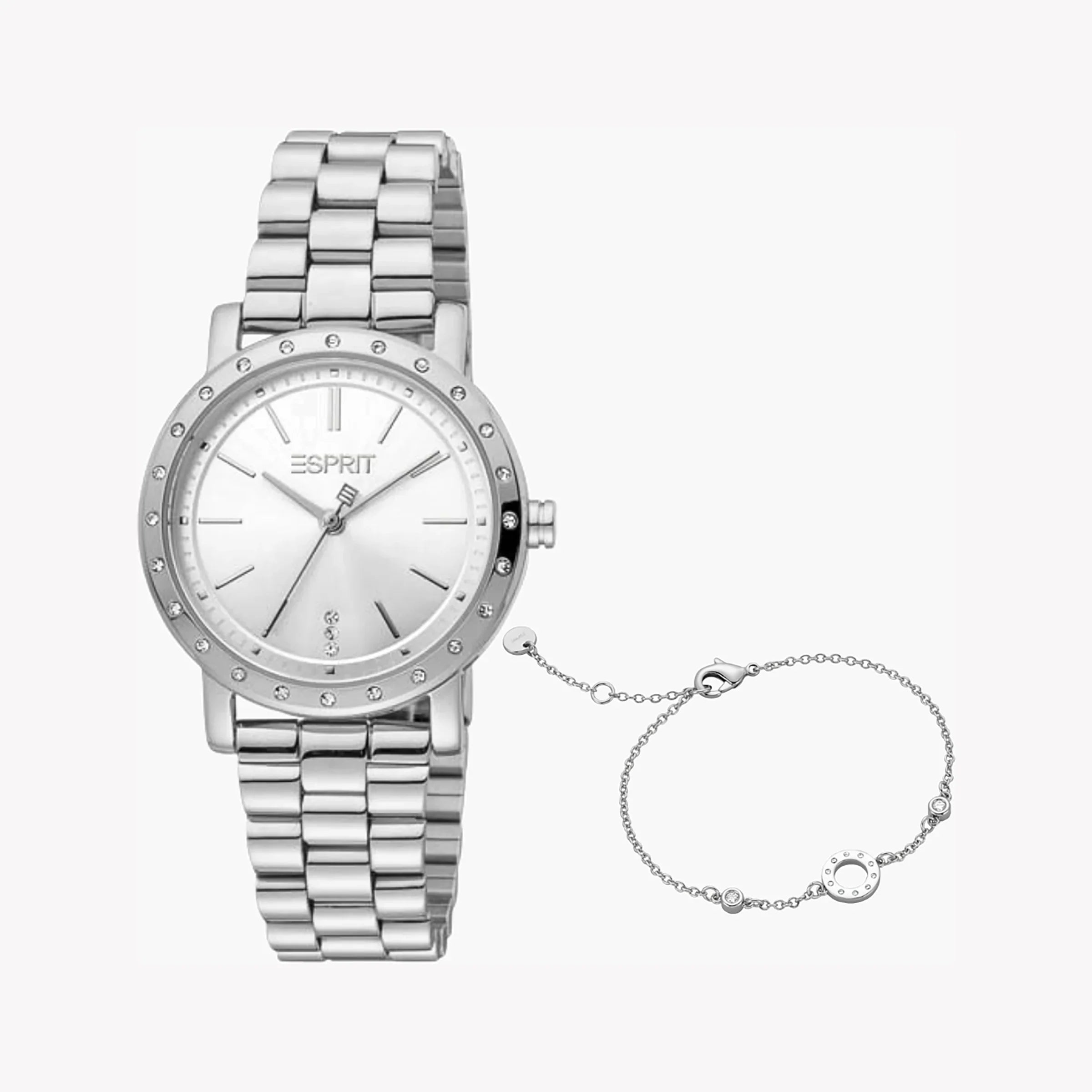 Esprit Women's Silver Stainless Steel Watch, Round Case | Es1l048m0035-0