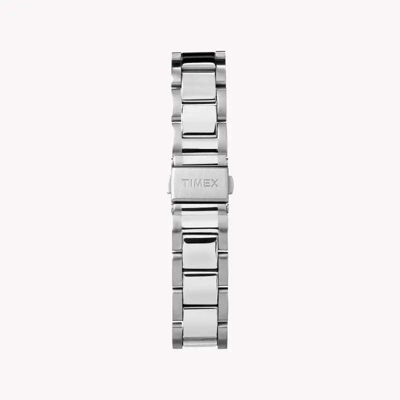 Timex Men's Silver Stainless Steel Watch, Black Dial | Tw2r25100