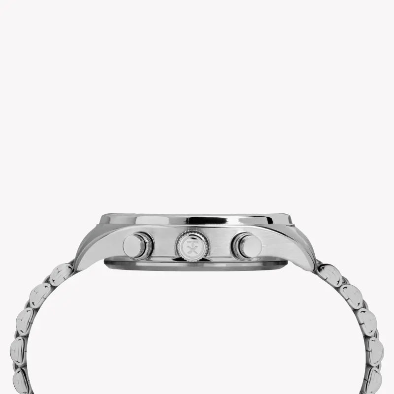 Timex Men's Silver Stainless Steel Watch, White Dial | Tw2r88500