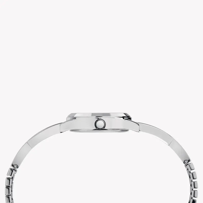 Timex Women's Silver Stainless Steel Watch, Silver Dial | Tw2r98700
