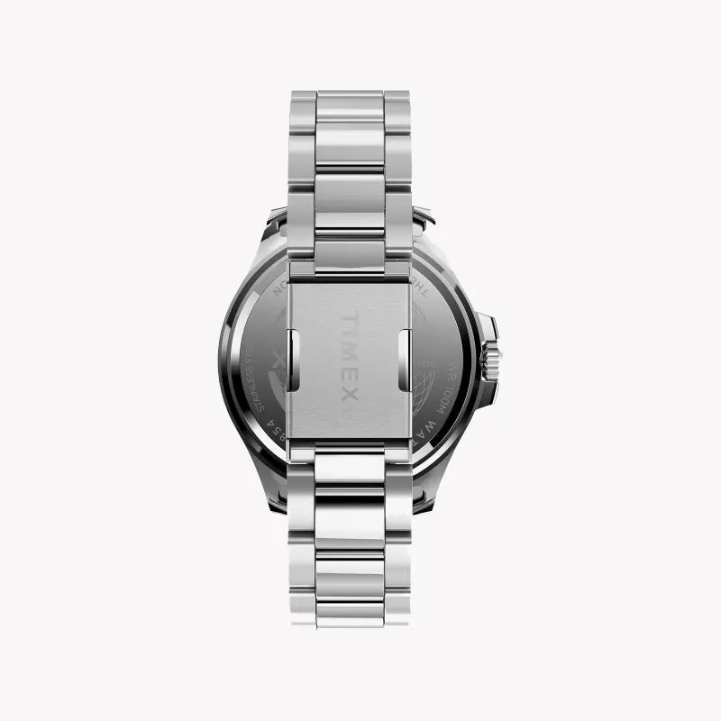 Timex Men's Black Dial, Silver Stainless Steel | Tw2u71900
