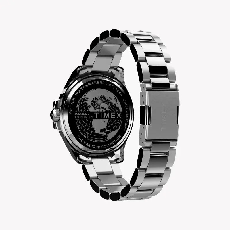 Timex Men's Black Dial, Silver Stainless Steel | Tw2u71900